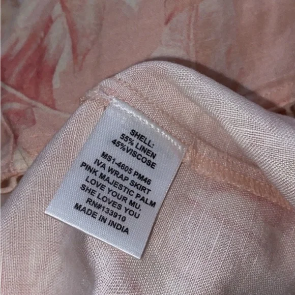 Show Me Your MuMu Pink Floral Wrap Mini Skirt Size Medium EUC - Picture 5 of 8